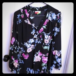 Modcloth/Fevour Flower Blouse/Tunic